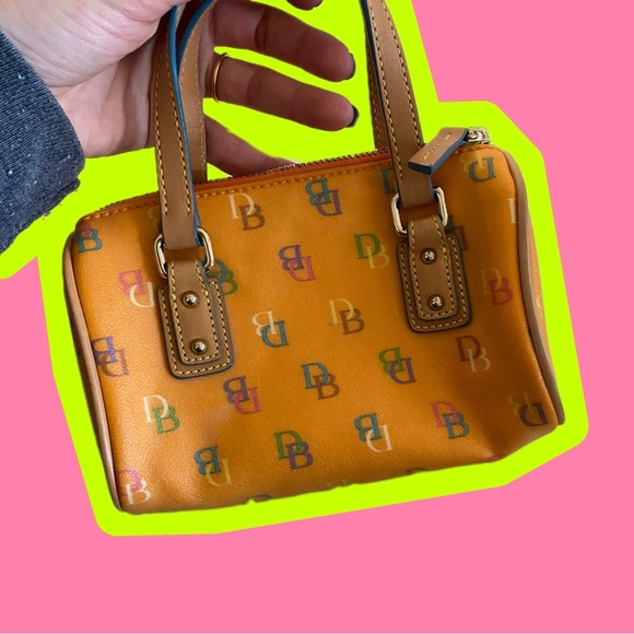 Orange Mini Dooney & Bourke Barrel Bag - Picture 2 of 5